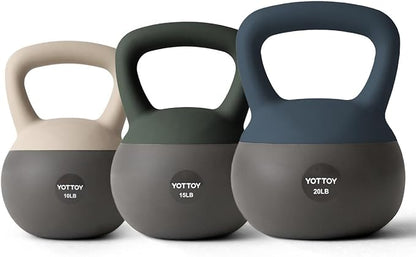 YOTTOY Soft Kettlebell, Set for Strength Training Kettlebells & Home Workouts, Soft-Sided Cushioned