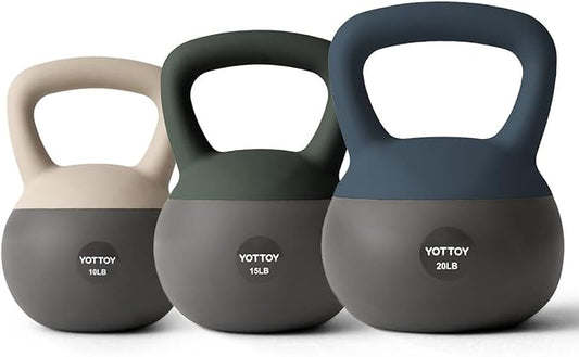 YOTTOY Soft Kettlebell, Set for Strength Training Kettlebells & Home Workouts, Soft-Sided Cushioned