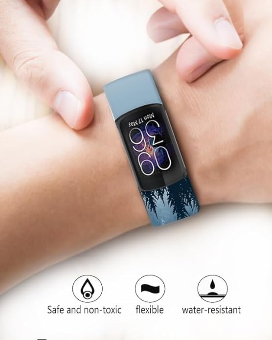 Sport Bands Compatible with Charge 6 /Charge 5 for Women Men,Soft Waterproof Replacement Straps