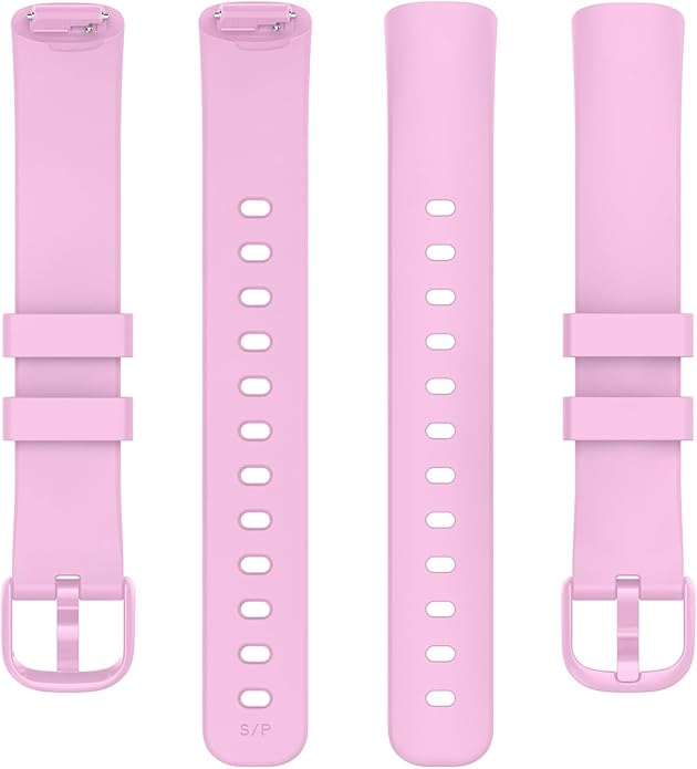 2 Pack Compatible with Fitbit Inspire 3 Bands, 15.4mm Width Soft Silicone Adjustable Sport