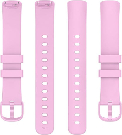 2 Pack Compatible with Fitbit Inspire 3 Bands, 15.4mm Width Soft Silicone Adjustable Sport