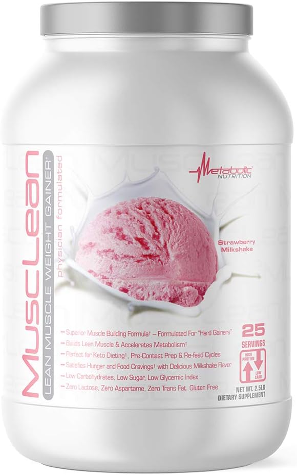 Metabolic Nutrition - Musclean - Milkshake, Whey High Protein Meal Replacement, Maintenance