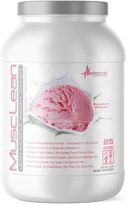 Metabolic Nutrition - Musclean - Milkshake, Whey High Protein Meal Replacement, Maintenance