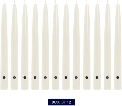 Colonial Candle Unscented Taper Candle, Handipt Collection, White, 12 In, Pack of 12 - Up to 10