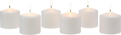 Stonebriar Unscented White Tall Pillar Candles, 18 Hour Burning Candle Pillars, Perfect for Decor