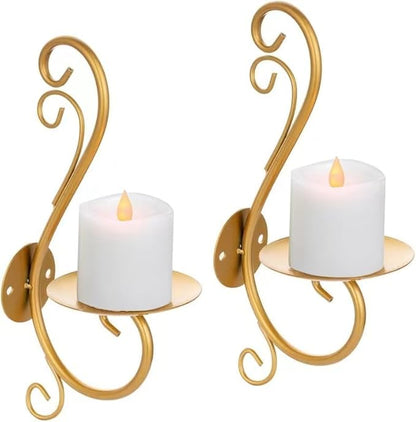 3x3 Flickering Flameless Candles Set of 2,3 inch Real Wax LED 600 Hours Battery Candles with Timer
