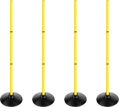 TNZMART 3.9FT Detachable Speed Agility Poles Agility Training Poles Set Adjustiable Height Soccer