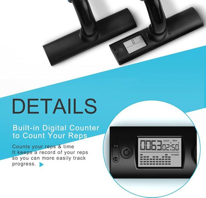 Push Up Bars Strength Training - Push Up Board with Counter Push-up Bracket Board with Non-Slip