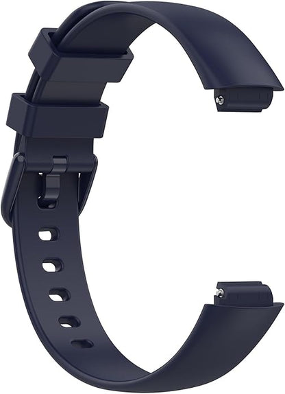 2 Pack Compatible with Fitbit Inspire 3 Bands, 15.4mm Width Soft Silicone Adjustable Sport
