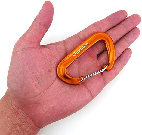 12kN 3.2"x2" Heavy-Duty Carabiner Clips - Durable, Lightweight Aluminum Alloy Carabiners for