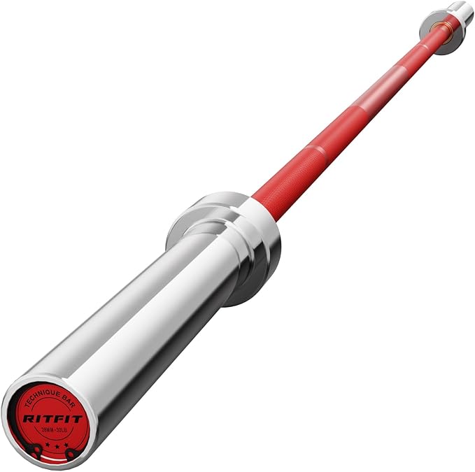 RITFIT Olympic Barbell 4ft/4.8ft/6ft - 2 Inch Weight Bar for Strength Training, Weightlifting