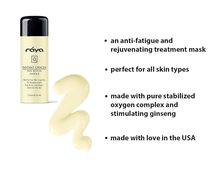 Raya Instant Oxygen Skin Revival Masque (115) | Anti-Fatigue Facial Treatment Mask for All Skin |