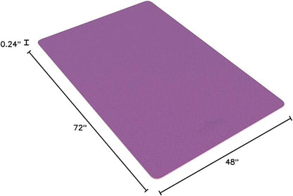 CAMBIVO Large Yoga Mat (6'x 4'), Extra Wide Workout Mat for Men and Women, Yoga Mat Thick 1/3 &1/4