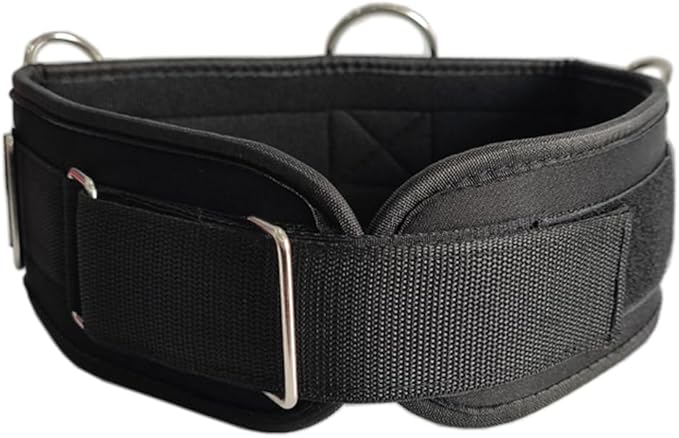Fitness Resistance Belt Multi Functional Fitness Belt with 5 Rings for Weight Training and