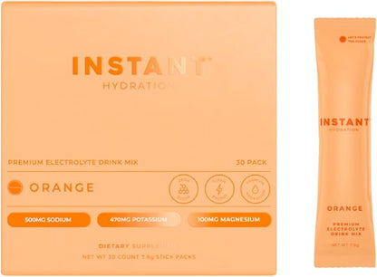 Instant Hydration Electrolytes Powder Packets - Citrus Orange Drink Mix - Zero Sugar - Keto, Vegan