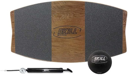 The Skill Board - Wooden Balance Board for Adults - Wobble Board for All Sports, Gym, Standing