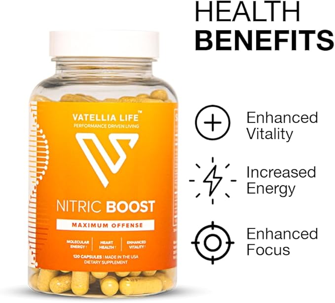 Nitric Boost - Nitric Oxide Supplement for Men | High Absorption Formula | 100% Natural Ingredients