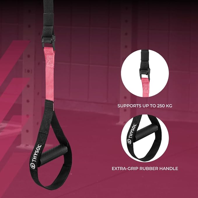 THYSOL® Resistance Trainer Pro Xtreme Straps Army | Sling Trainer Set with Adjustable Door Anchor |