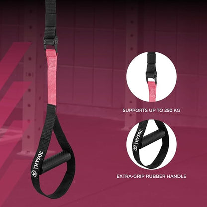 THYSOL® Resistance Trainer Pro Xtreme Straps Army | Sling Trainer Set with Adjustable Door Anchor |