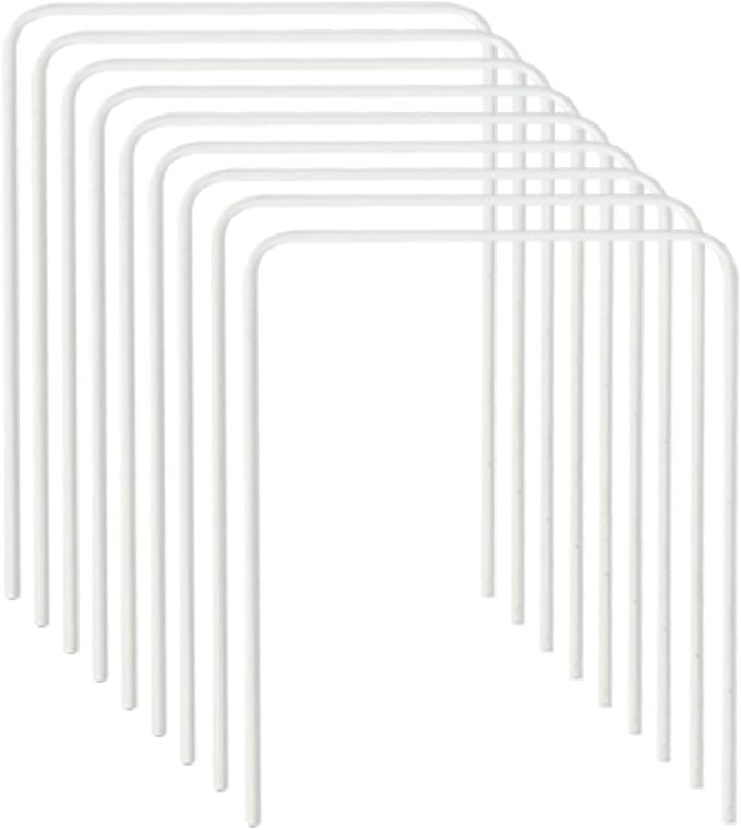 ApudArmis Universal Croquet Wickets Standard Size, Set of 9 White Square Arrow Wickets Rplacement