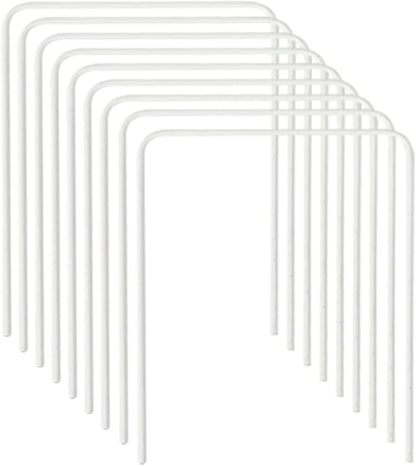 ApudArmis Universal Croquet Wickets Standard Size, Set of 9 White Square Arrow Wickets Rplacement