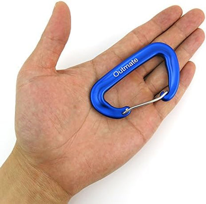 12kN 3.2"x2" Heavy-Duty Carabiner Clips - Durable, Lightweight Aluminum Alloy Carabiners for