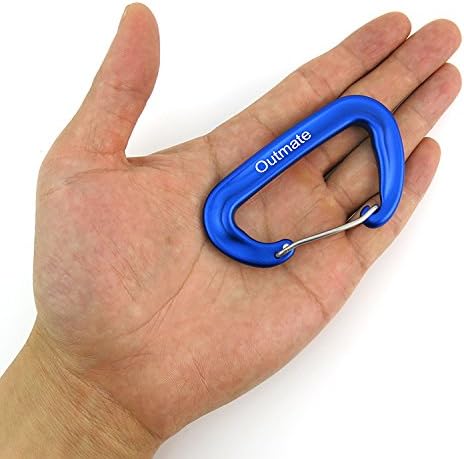 12kN 3.2"x2" Heavy-Duty Carabiner Clips - Durable, Lightweight Aluminum Alloy Carabiners for