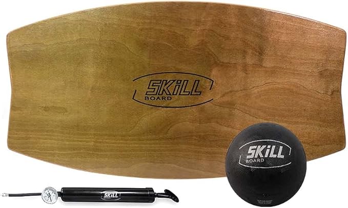 The Skill Board - Wooden Balance Board for Adults - Wobble Board for All Sports, Gym, Standing