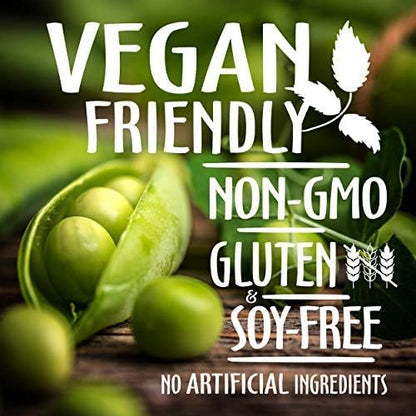 Pea Protein Powder, Unflavored and Unsweetened Sugar Free Vegan, 100% Plant Based, Non GMO, Gluten