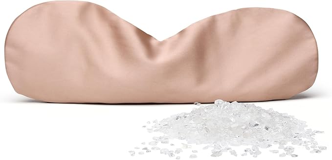 Weighted Eye Pillow for Relaxation, Sleeping, Yoga, SPA and Travelling, 100% Natural Clear