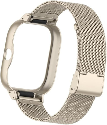 HOPMC Adjustable and Comfortable With Redmi Watch 4 Strap Metal Case 22mm Stainless Steel Mesh