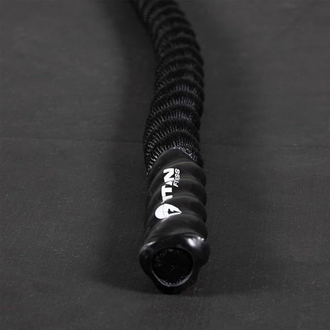 Titan Fitness Battle Rope 50ft x 2in, Poly Dacron Heavy Rope for Home Gym Conditioning Workouts