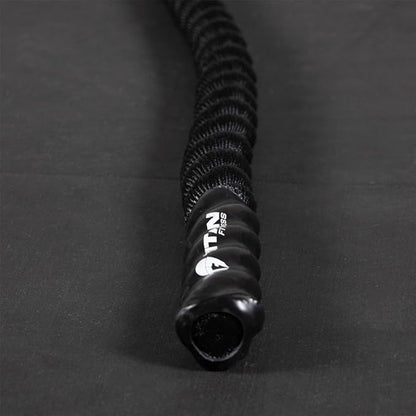 Titan Fitness Battle Rope 50ft x 2in, Poly Dacron Heavy Rope for Home Gym Conditioning Workouts