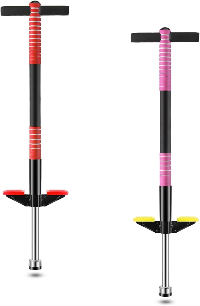 Leitee 2 Pack Pogo Stick for Kids Age 6 and Up, Suitable for 40-80 lbs, Soft Foam Jump Stick, Pogo
