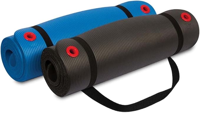 Body Sport Non-Slip Exercise Mat for Men & Women, Thick Foam Surface for Yoga, Pilates, Fitness &