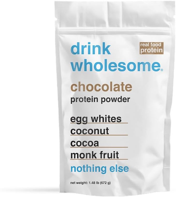 drink wholesome Chocolate Egg White Protein Powder | for Sensitive Stomachs | Gut Friendly |