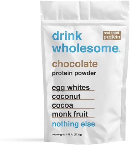 drink wholesome Chocolate Egg White Protein Powder | for Sensitive Stomachs | Gut Friendly |