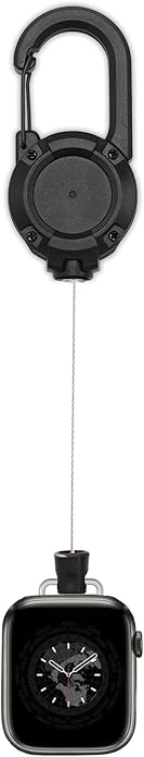 Badge Holder Retractable Clip Compatible with Apple Watch Band Series 10, Ultra 2, SE, 8 7 6 5 4 3