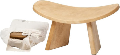 Meditation Bench IKUKO Original, Portable Version with Bag, Locally Handmade Wooden Kneeling