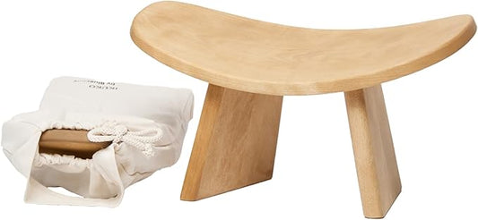 Meditation Bench IKUKO Original, Portable Version with Bag, Locally Handmade Wooden Kneeling