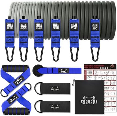 Heavy Resistance Bands for Working Out, 300LBS Exercise Bands with Handles, Workout Bands for Men