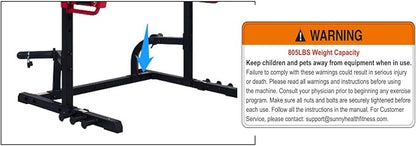 Sunny Health & Fitness Multifunctional Strength Training Home Gym ??Complete Workout Equipment with