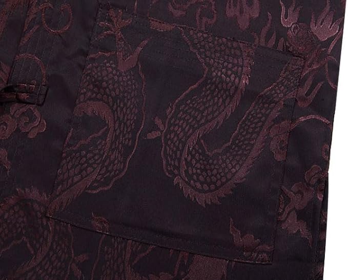 wecotton Tang Suit Men Hanfu Chinese Traditional Clothes Kung Fu Shirt Uniform Long Sleeved Coat