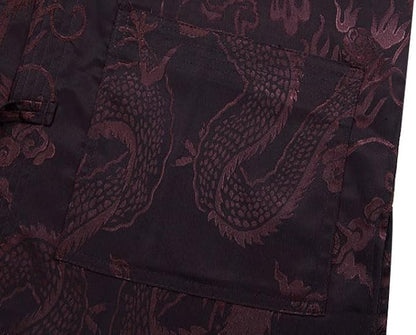 wecotton Tang Suit Men Hanfu Chinese Traditional Clothes Kung Fu Shirt Uniform Long Sleeved Coat