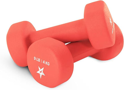 Yes4All Neoprene Coated Dumbbell Hand Weight Sets of 2 - Multiple Weight Options with 15 Colors