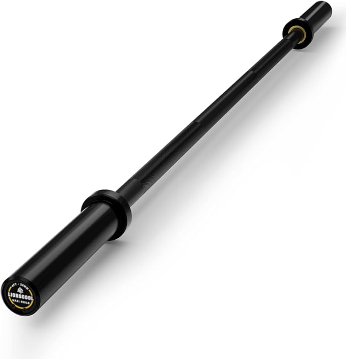 LIONSCOOL Premium 4ft/4.9ft/6ft Barbell for Strength Training and Olympic Weightlifting, 2 Inch Bar