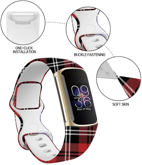 Sport Bands Compatible with Charge 6 /Charge 5 for Women Men,Soft Waterproof Replacement Straps