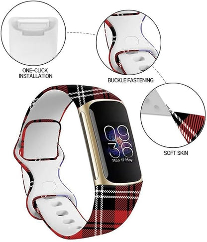 Sport Bands Compatible with Charge 6 /Charge 5 for Women Men,Soft Waterproof Replacement Straps
