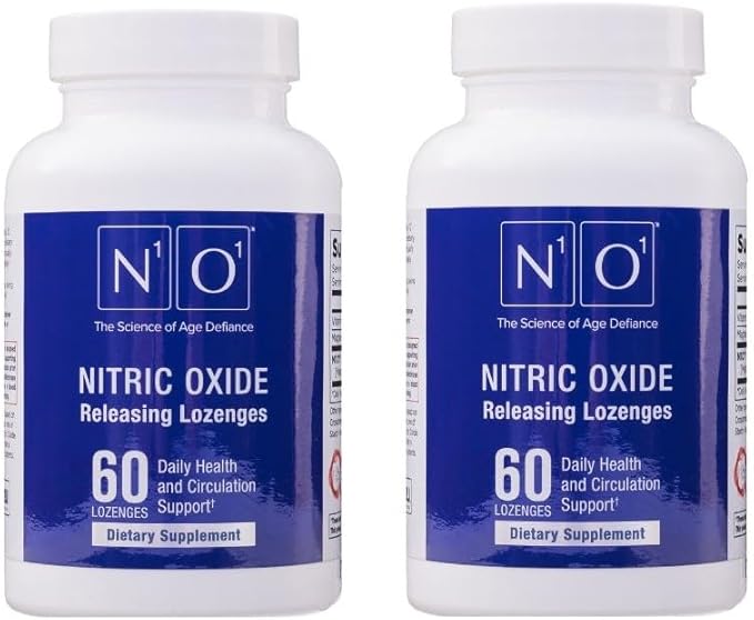 Nitric Oxide Lozenges for Heart Health Support - Dietary Supplement for Blood Flow, Oxygenation and