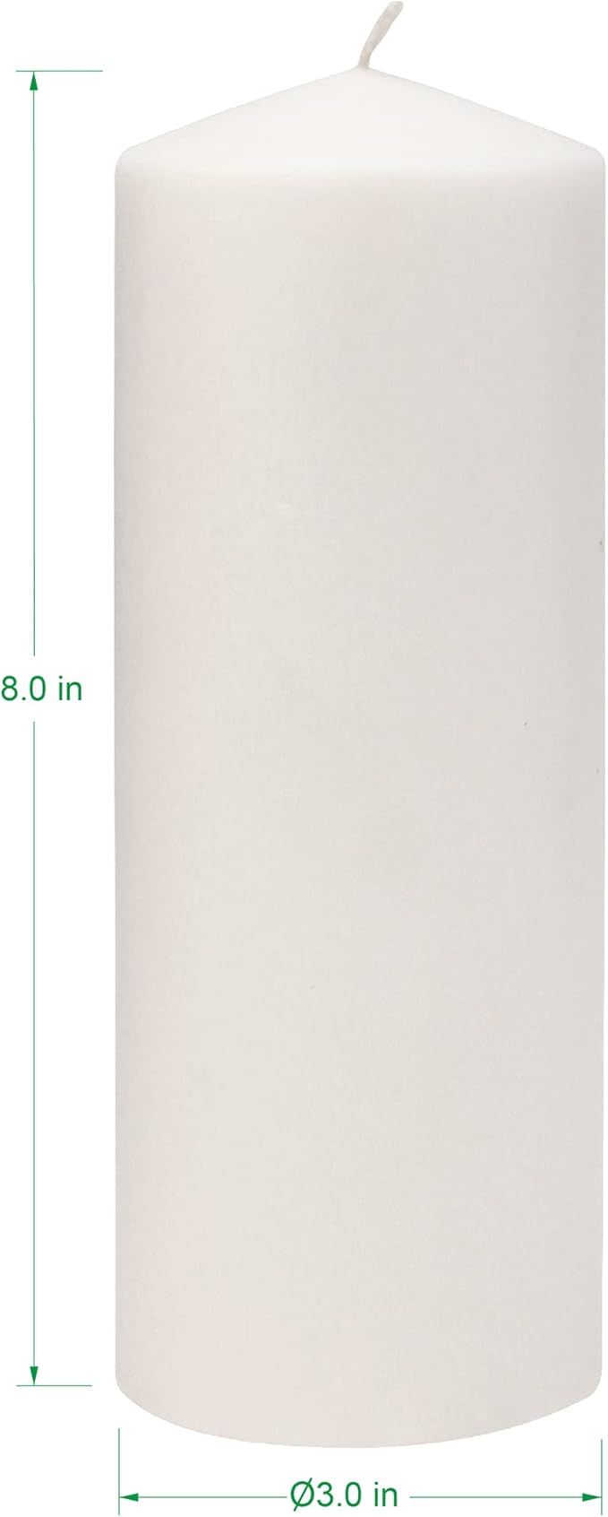 Stonebriar Unscented White Tall Pillar Candles, 80 Hour Burning Candle Pillars, Perfect for Decor